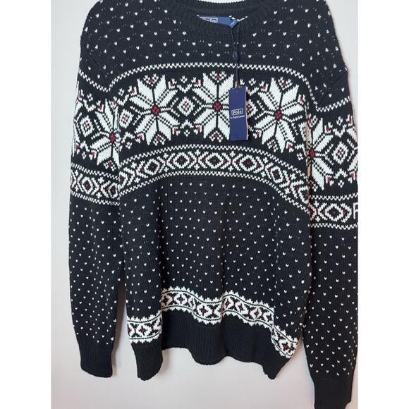 Polo Ralph Lauren Christmas Sweater Cotton Cashmere Blend Knit Long Sleeve $198 - Picture 2 of 10